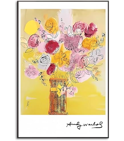 Amazon.co.jp: アートパネル アンディウォーホル 黄色いお花の絵